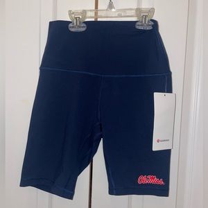 Womens LuLuLemon navy Mississippi Rebels (Ole Miss) Align Short 8"